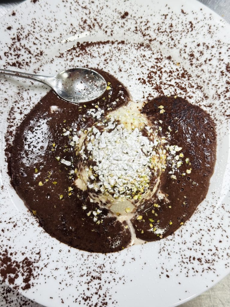 Dessert al cioccolato de La Lumaca d'Oro, Bevagna